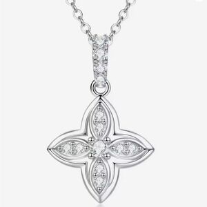 New GRA Certified Moissanite Diamond Necklace .925 Stamped